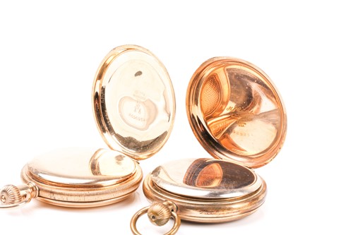Lot 568 - An Irish gold plated pocket watch by Johnson...