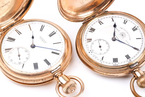 Lot 568 - An Irish gold plated pocket watch by Johnson...