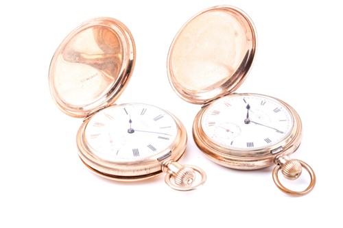 Lot 568 - An Irish gold plated pocket watch by Johnson...