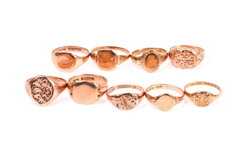 Lot 914 - A Victorian / early 20th century 9ct rose gold...