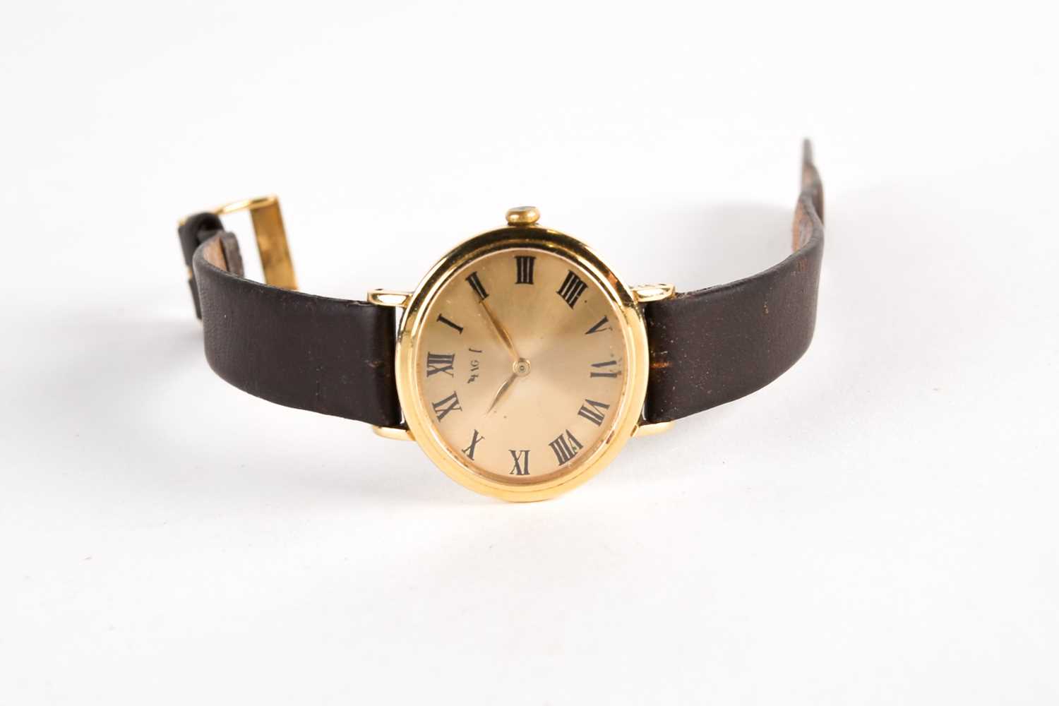 Lot 790 A Ladies Piaget watch gilt metal oval case