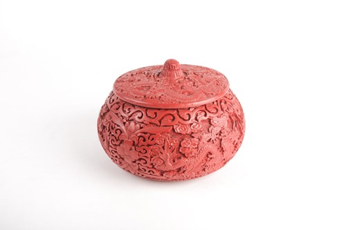 Lot 216 - Early 20th c. Chinese carved red lacquer,...
