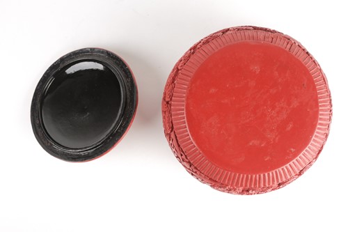 Lot 216 - Early 20th c. Chinese carved red lacquer,...
