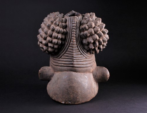 Lot 73 - A Bamum Bangwa carved wood mask, Cameroon, the...