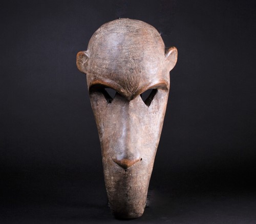 Lot 11 - A carved wood Monkey spirit mask, Burkina Faso,...