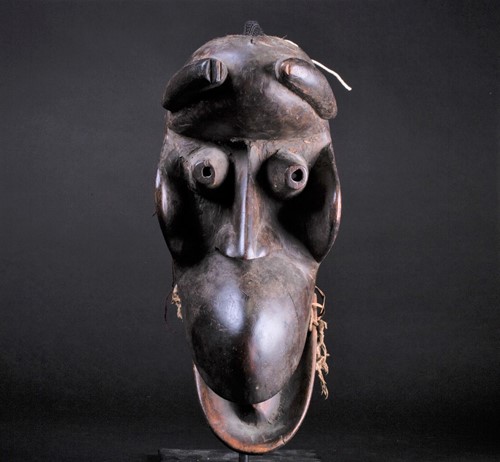 Lot 67 - A Dan mask, Sierra Leone, with a pronounced...