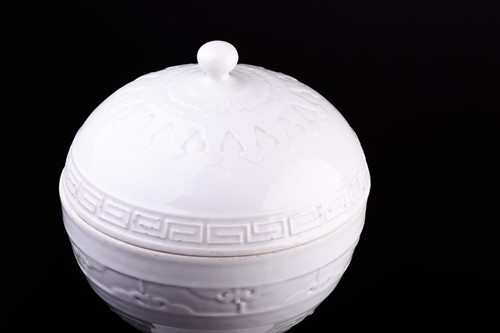 Lot 157 - A Chinese altar vase and cover, Dou, Qing...