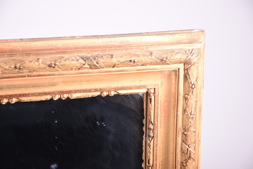 Lot 147 - A 19th century carved giltwood wall mirror,...