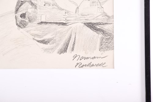 Lot 75 - Norman Rockwell (1894-1978), a pencil drawing...
