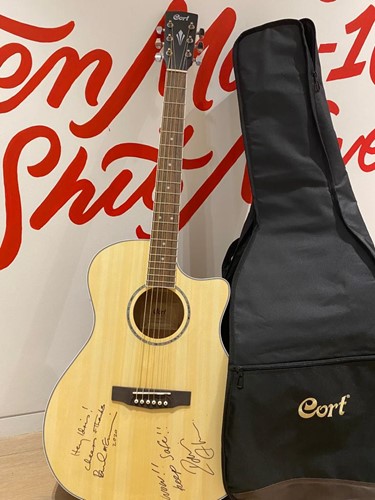 Lot 1 - A Unique Cort acoustic guitar signed by Sir...