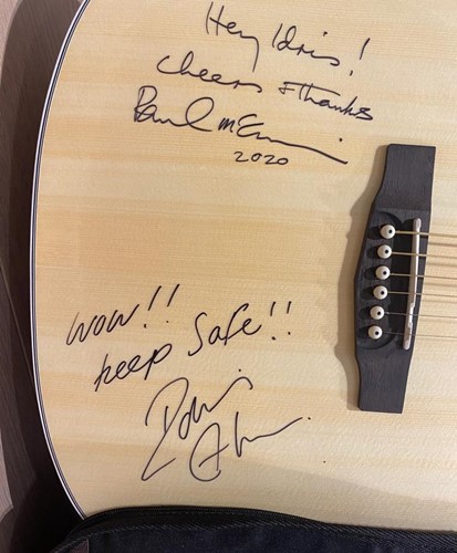 Lot 1 - A Unique Cort acoustic guitar signed by Sir...
