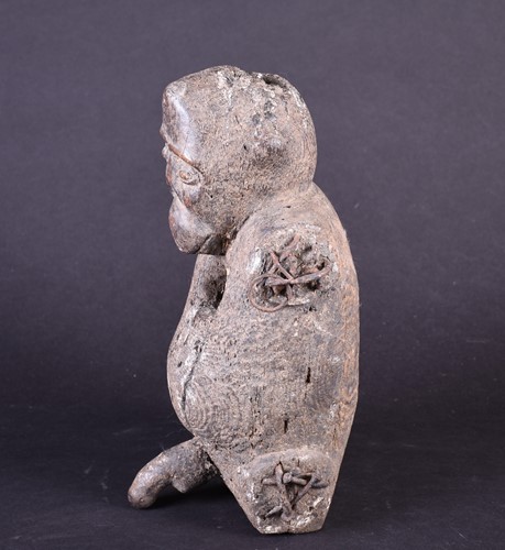 Lot 136 - A Monkey fetish reliquary figure, Nkisi,...