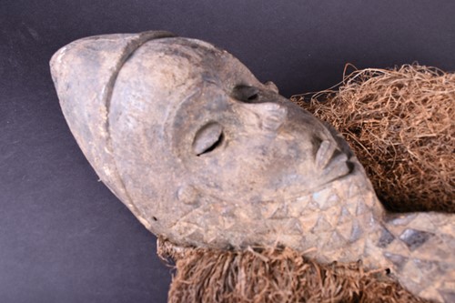 Lot 138 - A Bamum attributed mask, Cameroon, with cone...