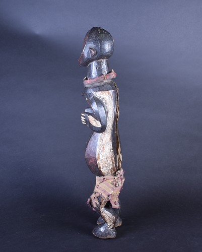 Lot 81 - A Fang standing figure, Gabon, with kaolin...