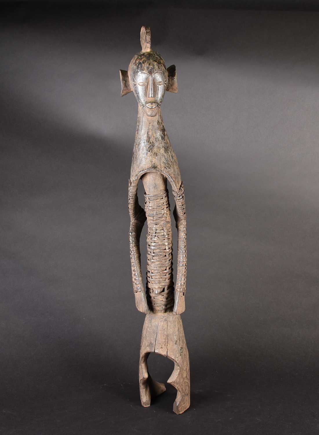 Lot 78 - A Mumuye standing figure, Nigeria, the arms...