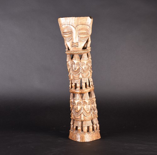 Lot 147 - A large animal bone carving, Yoruba, Nigeria,...