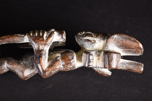 Lot 117 - A Chokwe staff, the terminal carved as the...