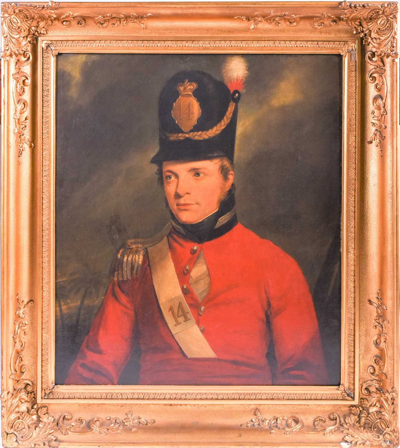 Lot 11 - A 19th century portrait of a military officer...