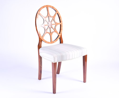 Lot 117 - A Georgian style wheel back dining chair with...