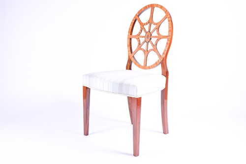 Lot 117 - A Georgian style wheel back dining chair with...