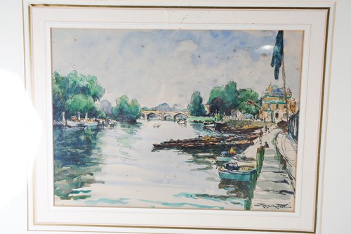 Lot 43 - René Aubert (1894-1977), a pair of river...