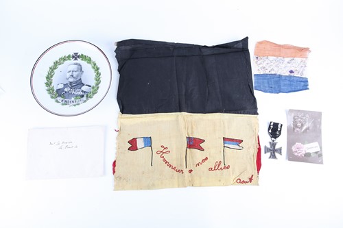 Lot 307 - A small collection of WW I ephemera,...