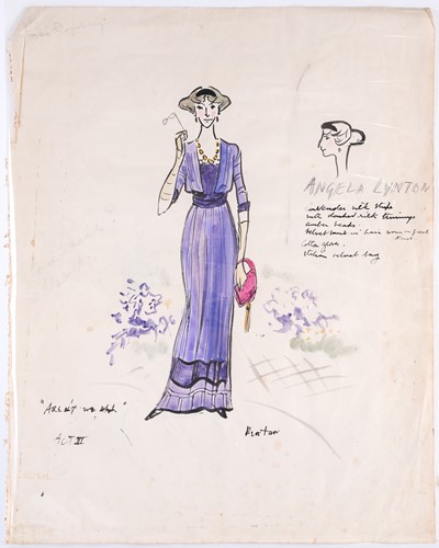 Lot 91 - A theatrical costume design by Cecil Beaton...