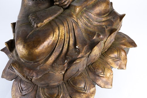 Lot 268 - A Chinese bronze figure of Avalokitesvara,...