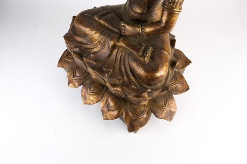 Lot 268 - A Chinese bronze figure of Avalokitesvara,...