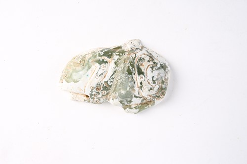 Lot 275 - A Chinese celadon jade betrothal spirit, Han...