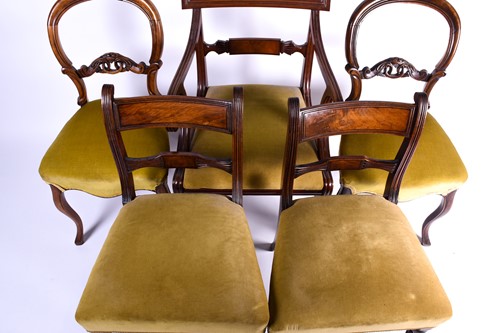 Lot 142 - A Regency, mahogany bar back carver chair with...