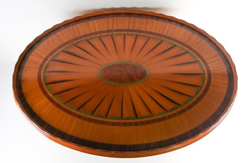 Lot 147 - A good quality, oval Sheraton style, satinwood,...