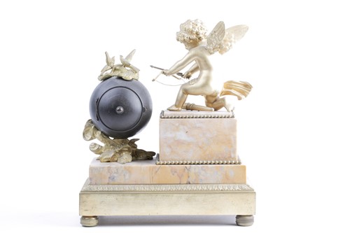 Lot 415 - A late 19th century French marble and ormolu...