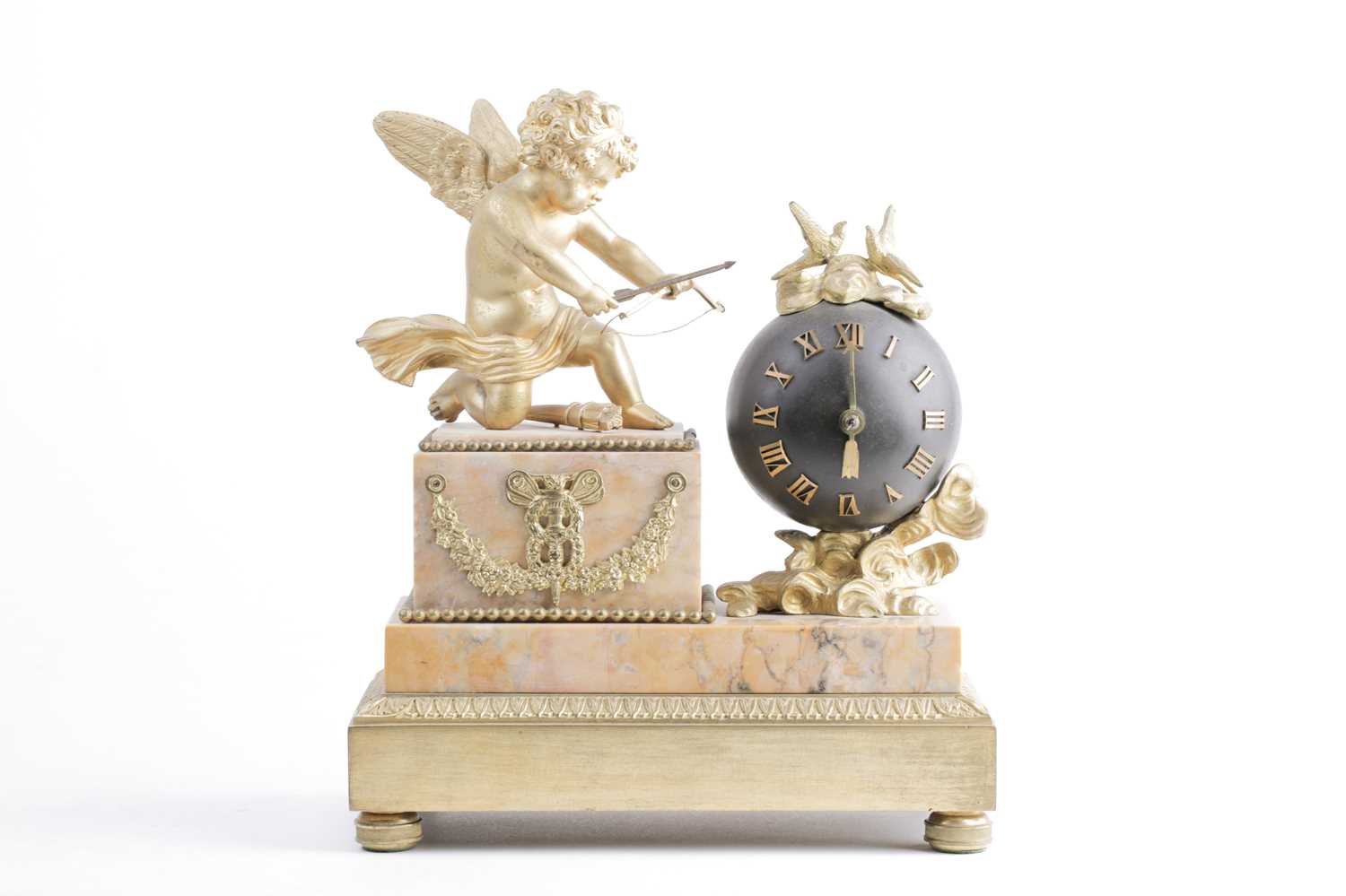 Lot 415 - A late 19th century French marble and ormolu...