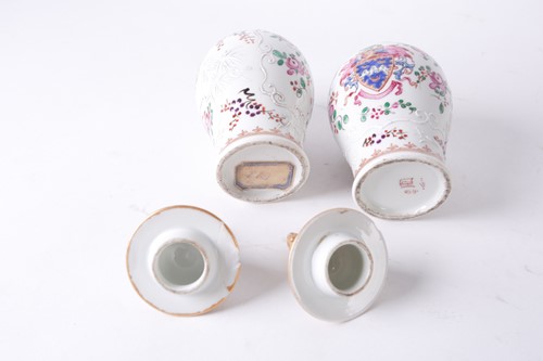 Lot 373 - A pair of Samson Porcelain Chinese Armorial...