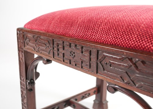 Lot 153 - A Chinese Chippendale style carved mahogany,...