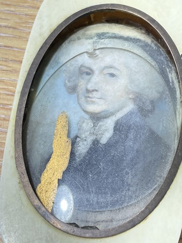 Lot 328 - A Georgian framed miniature portrait of a...