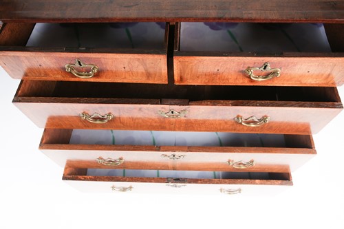 Lot 95 - An early 18th century walnut chest of drawers...