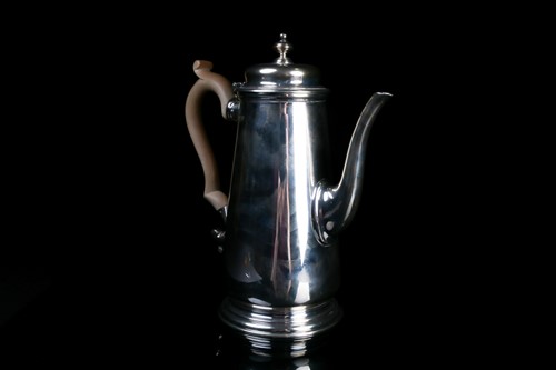 Lot 546 - A mid-20th century silver coffee pot in the...