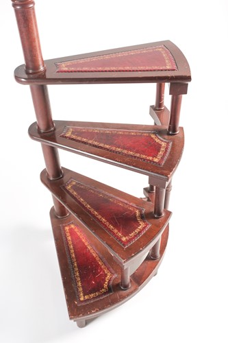 Lot 99 - A set of reproduction mahogany and red leather...