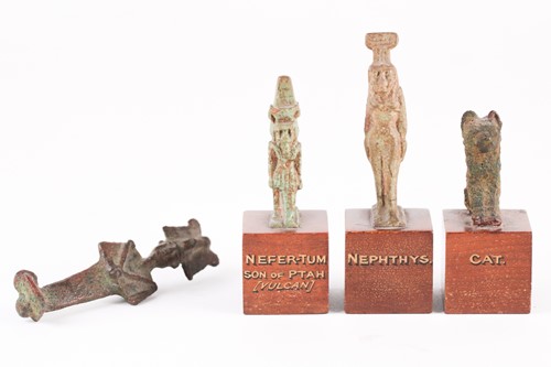 Lot 297 - A collection of Egyptian artifacts including...