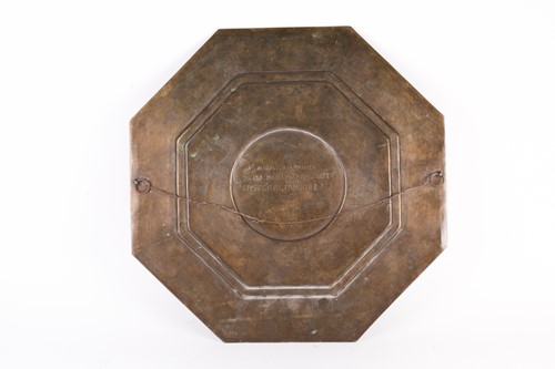 Lot 167 - An early 20th century Indian, octagonal brass...