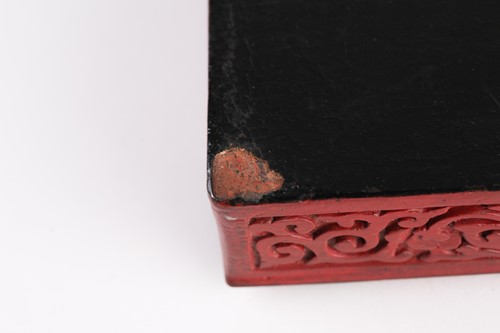 Lot 268 - An early 20th Chinese red lacquer box with...