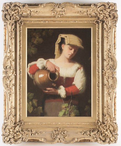 Lot 8 - 19th Century Continental school, a young woman...