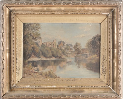 Lot 16 - K Ames (early 20th century), a river landscape...