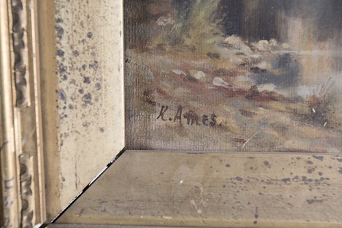 Lot 16 - K Ames (early 20th century), a river landscape...