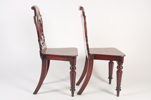Lot 86 - A pair of early Victorian solid mahogany...