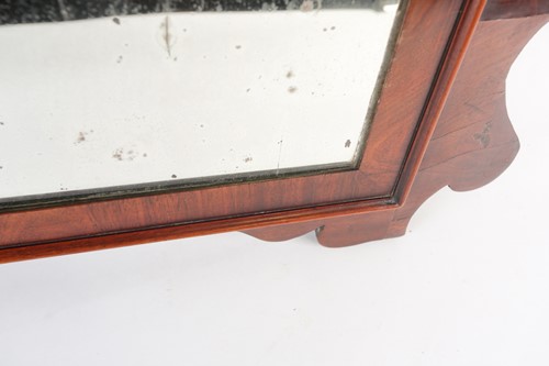 Lot 117 - A George IV mahogany scroll frame wall mirror...