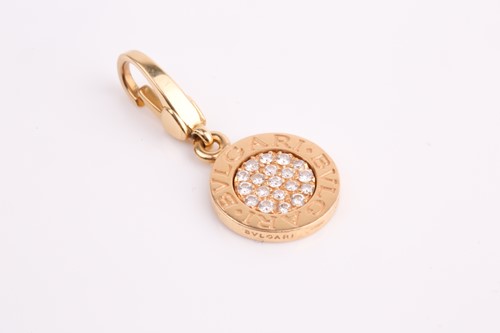 Lot 17 - Bulgari. A gold and pave set diamond pendant,...