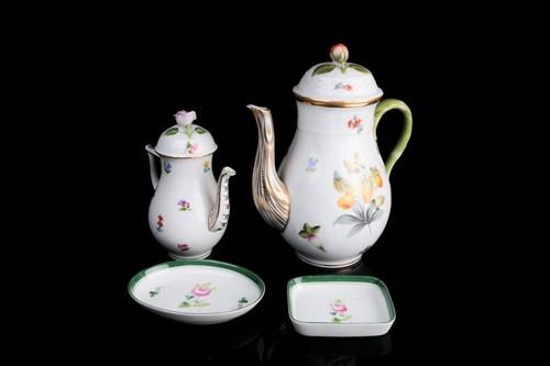 Lot 387 - A Herend porcelain coffee pot, with...